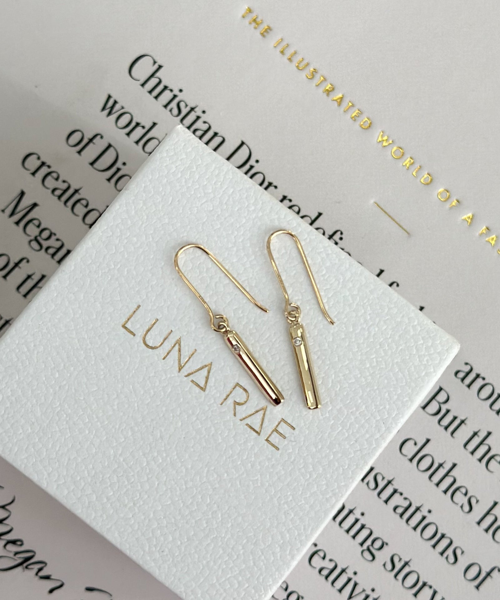 Picture of Luna Rae Solid 9k Gold Amore Earrings