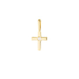 Yellow Gold Diamond Cross Pendant