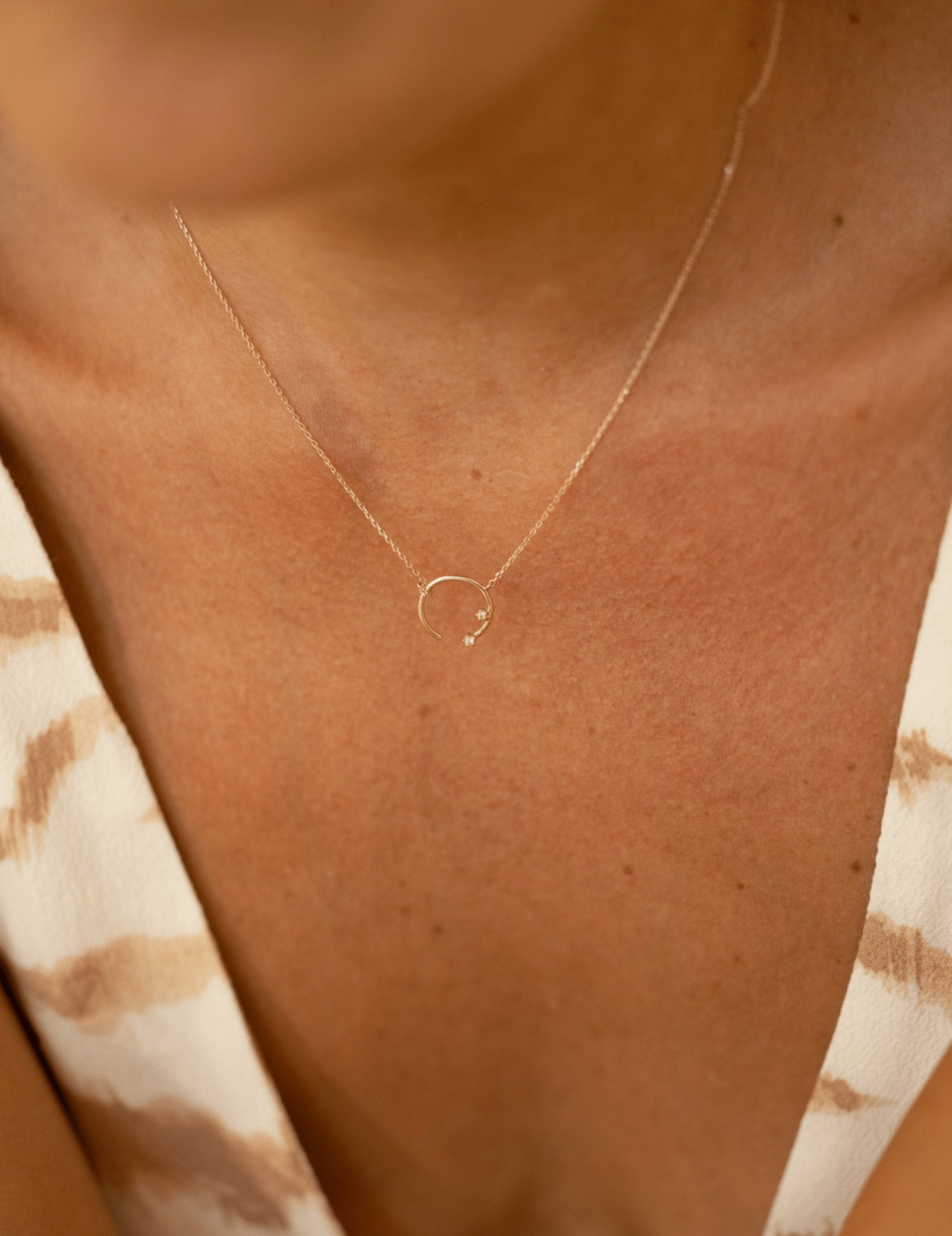Picture of Luna Rae Solid 9k Gold Eclipse Necklace