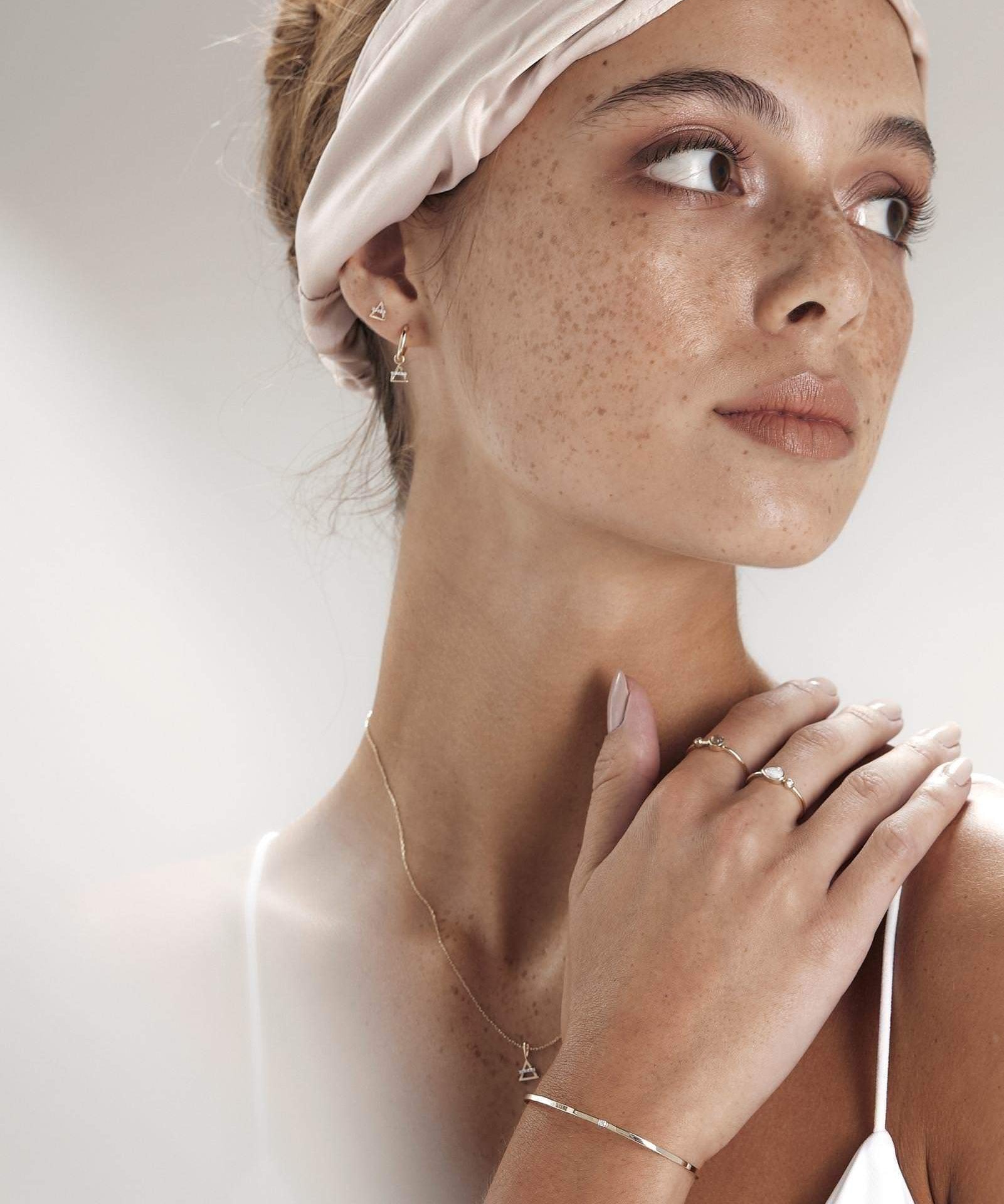Picture of Luna Rae Solid 9k Gold Air Element Hoops