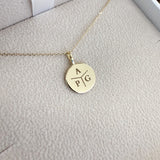 Yellow Gold Family Imprint Necklace