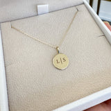 Yellow Gold Family Imprint Necklace