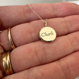 Flat Disc Imprint Pendant