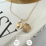 Yellow Gold Flat Disc Pendant