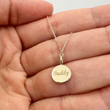 Flat Disc Imprint Pendant