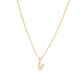 Gold Vermeil Classic Bubble Letter Necklace