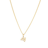 Gold Vermeil Classic Bubble Letter Necklace