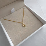 Gold Vermeil Classic Bubble Letter Necklace