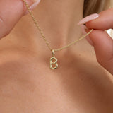 Gold Vermeil Classic Bubble Letter Necklace