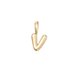Gold Vermeil Bubble Letter Pendant