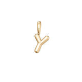 Gold Vermeil Bubble Letter Pendant