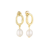 Gold Vermeil Echo Pearl Earrings