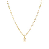 Gold Vermeil Paperclip Bubble Letter Necklace