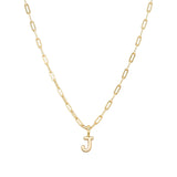 Gold Vermeil Paperclip Bubble Letter Necklace