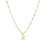Gold Vermeil Paperclip Bubble Letter Necklace