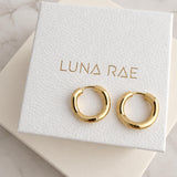 Gold Vermeil Waved Hoops - Small