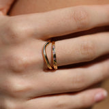 Gold Vermeil Waved Ring