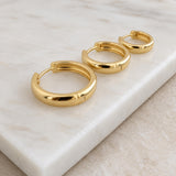 Gold Vermeil Wide Hoops Large