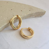 Gold Vermeil Wide Hoops Medium