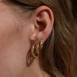 Gold Vermeil Wide Hoops Small