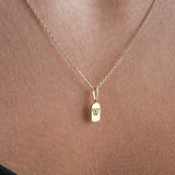 Yellow Gold Letter W