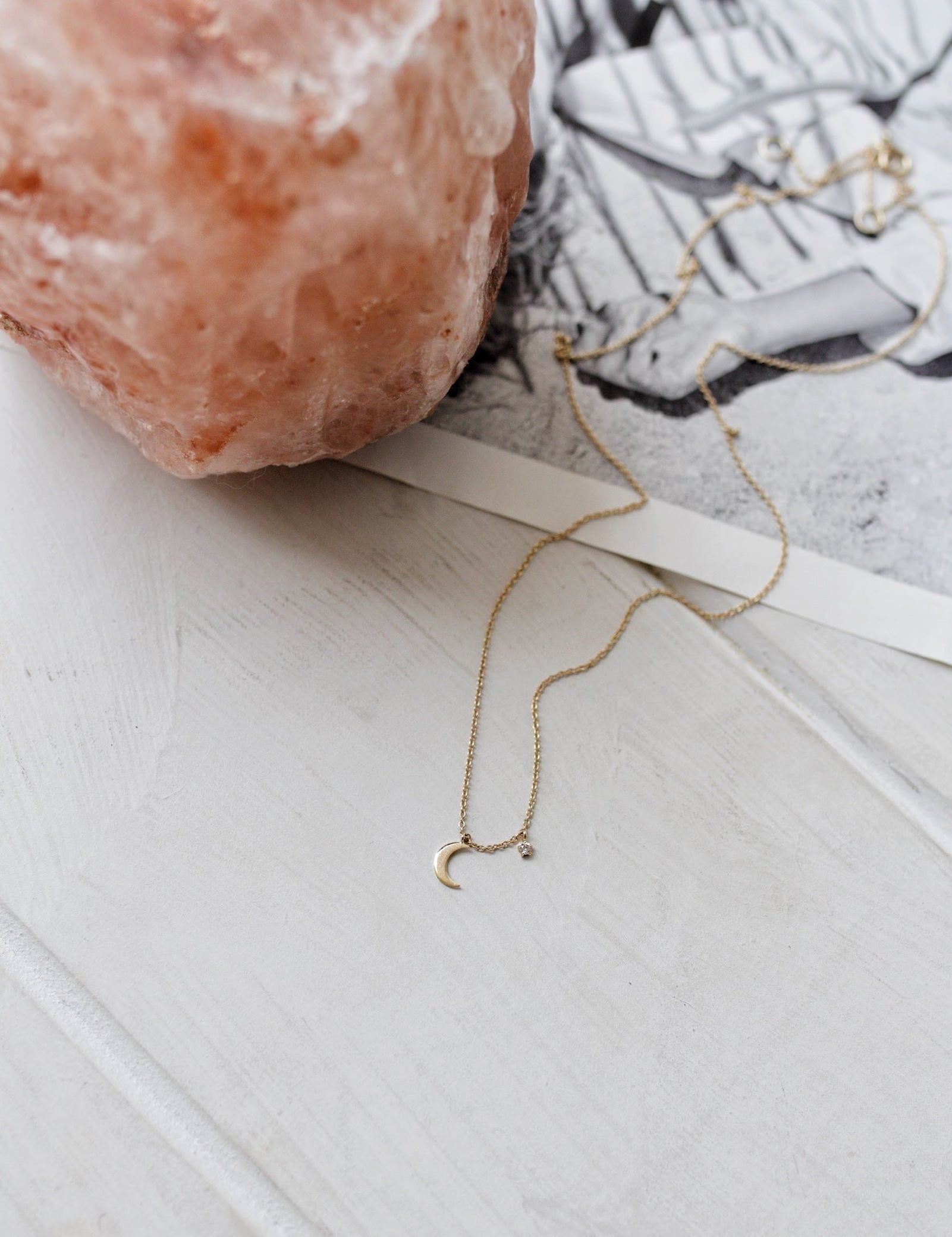 Picture of Luna Rae Solid 9k Gold Luna Necklace