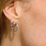 Sterling Silver Classic Hoops Medium