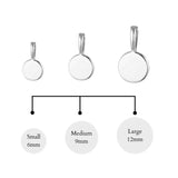 Silver Medium Flat Disc Imprint Necklace