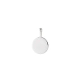 Silver Flat Disc Imprint Pendant
