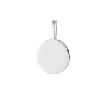 Silver Flat Disc Imprint Pendant