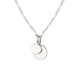 Silver Flat Disc Imprint Pendant
