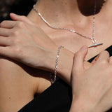 Sterling Silver Paperclip Florence Necklace