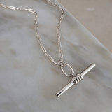 Sterling Silver Paperclip Florence Necklace