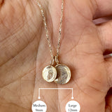 Waved Disc Imprint Pendant