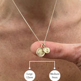 Waved Disc Imprint Pendant