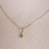 Dainty Emerald Necklace