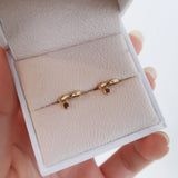 Dainty Garnet Huggies