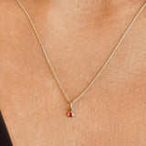 Dainty Ruby Necklace