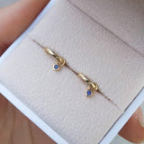 Dainty Sapphire Huggies