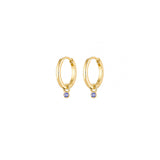 Dainty Tanzanite Huggies