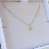 Yellow Gold Diamond Cross Pendant