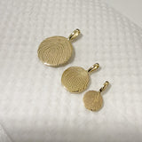 Yellow Gold Flat Disc Pendant