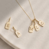 Yellow Gold Luna Letters Necklace