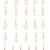 Yellow Gold Luna Script Letters Necklace