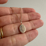 Yellow Gold Oval Pendant