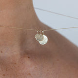 Yellow Gold Small Flat Disc Imprint Necklace